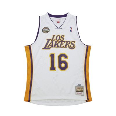 Mitchell & Ness NBA LA Lakers 2008 Paul Gasol White Jersey - Bílé - Dres