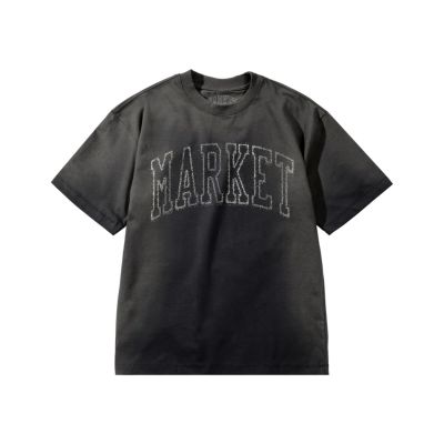 Market Vintage Arc Tee Pirate Black - Černé - Triko