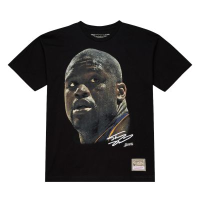 Mitchell & Ness NBA Real Lakers Shaquille O'neal Big Face Tee - Černé - Triko