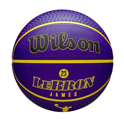 Wilson NBA Player Icon Outdoor Basketball LeBron New Size 7 - Fialové - Míč Wilson NBA Player Icon Outdoor Basketball LeBron New Size 7 - Fialové - Míč