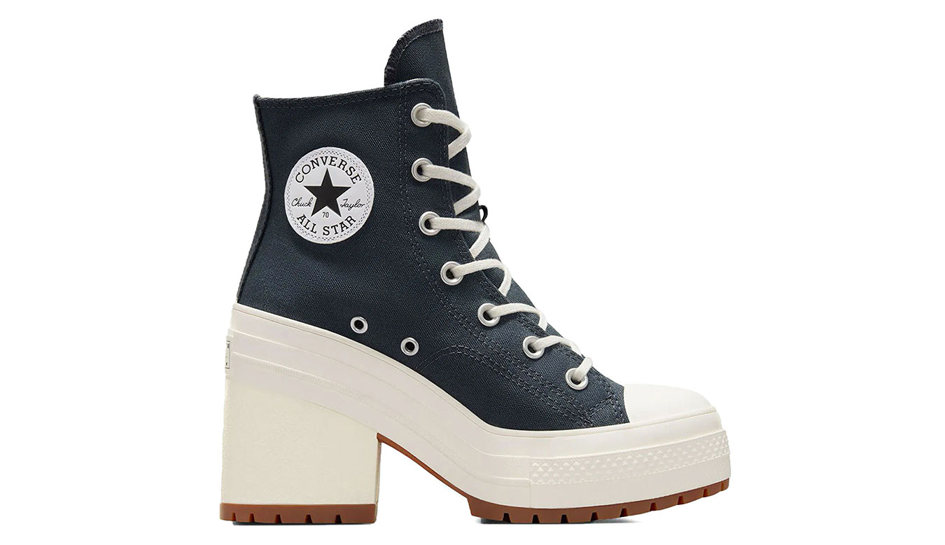 Converse Chuck 70 De Luxe Heel - Dámské - Tenisky Converse - Černé - A09386C - Velikost: 41