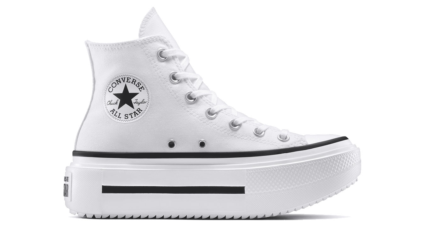 Converse Chuck Taylor All Star Lift Double Stack 4 - Unisex - Tenisky Converse - Bílé - A12976C - Velikost: 41