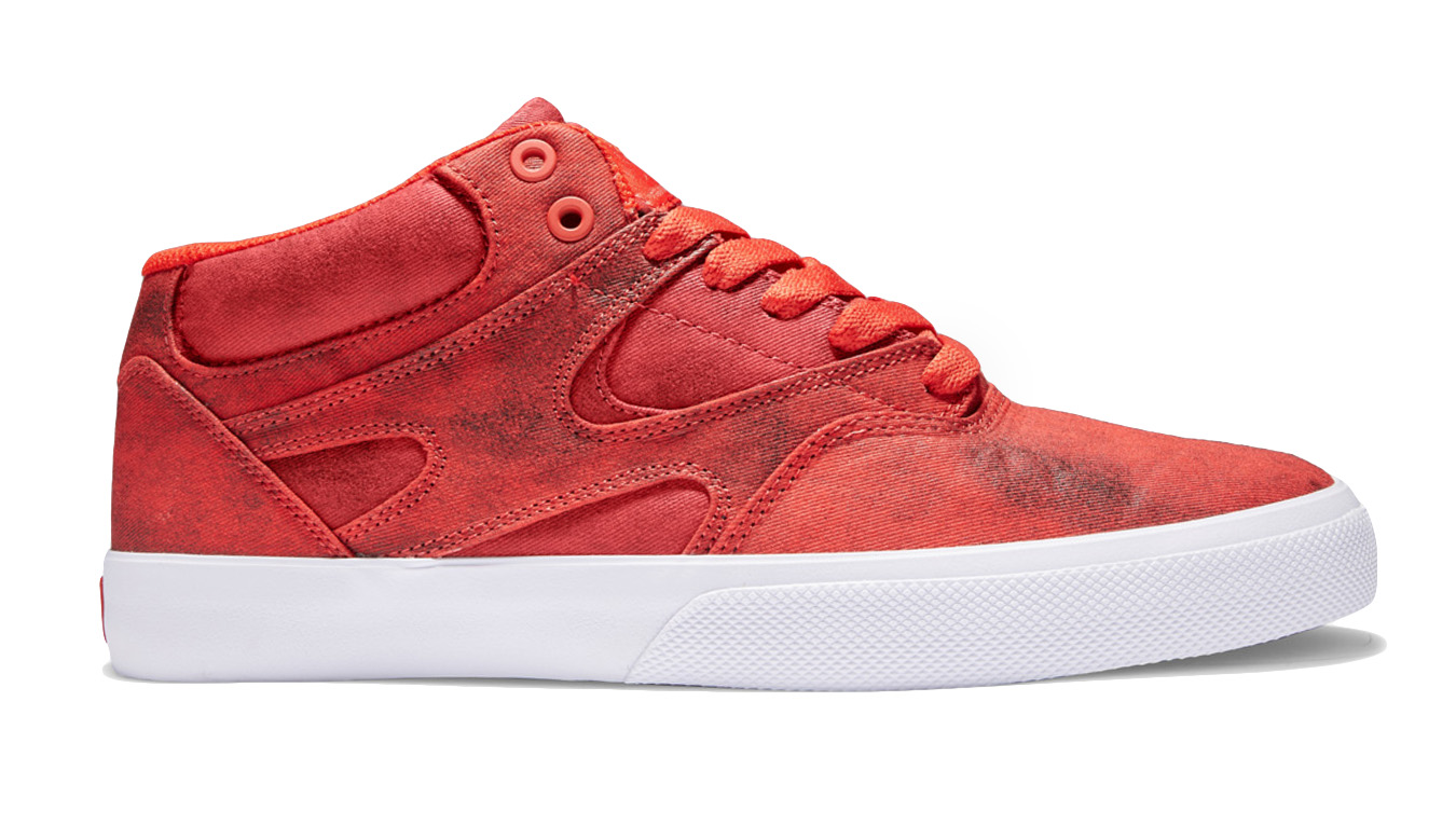 DC Shoes x Kalis Vulc Mid - Pánské - Tenisky DC Shoes - Červené - ADYS300622-RUS - Velikost: 42