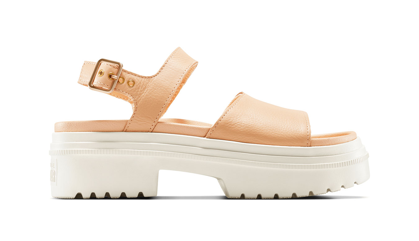 Converse Chuck Taylor All Star Lugged Heel Sandal - Dámské - Sandále Converse - Hnědé - A12190C - Velikost: 37