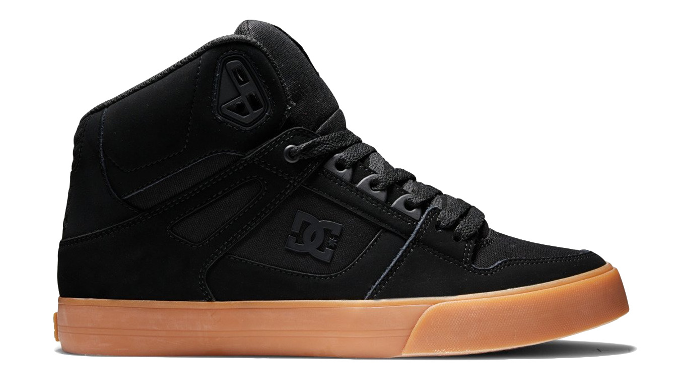 Levně DC Shoes Pure High Top WC Black/Gum - Pánské - Tenisky DC Shoes - Černé - ADYS400043-BGM
