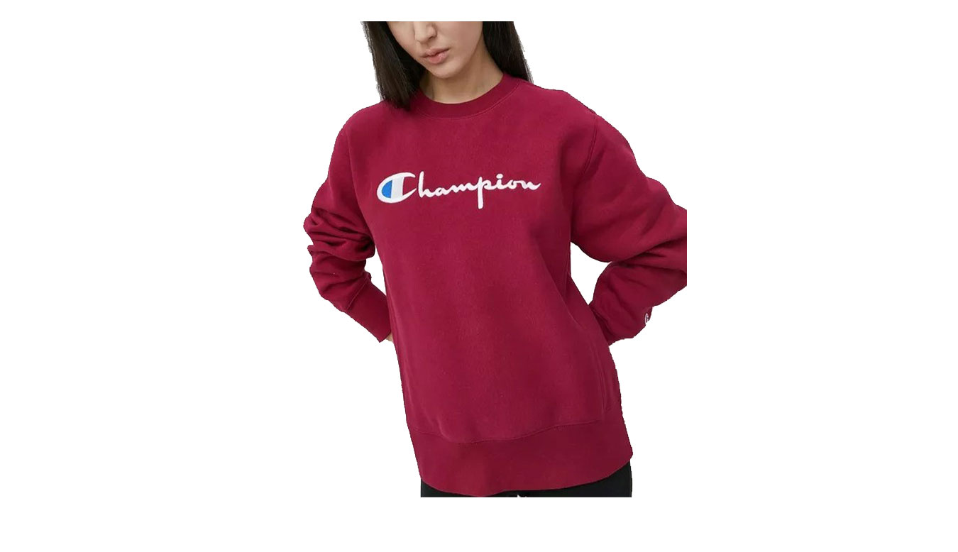 Champion Crewneck Sweatshirt DarkPink - Pánské - Mikina Champion - Červené - 114612-RS510 - Velikost: S