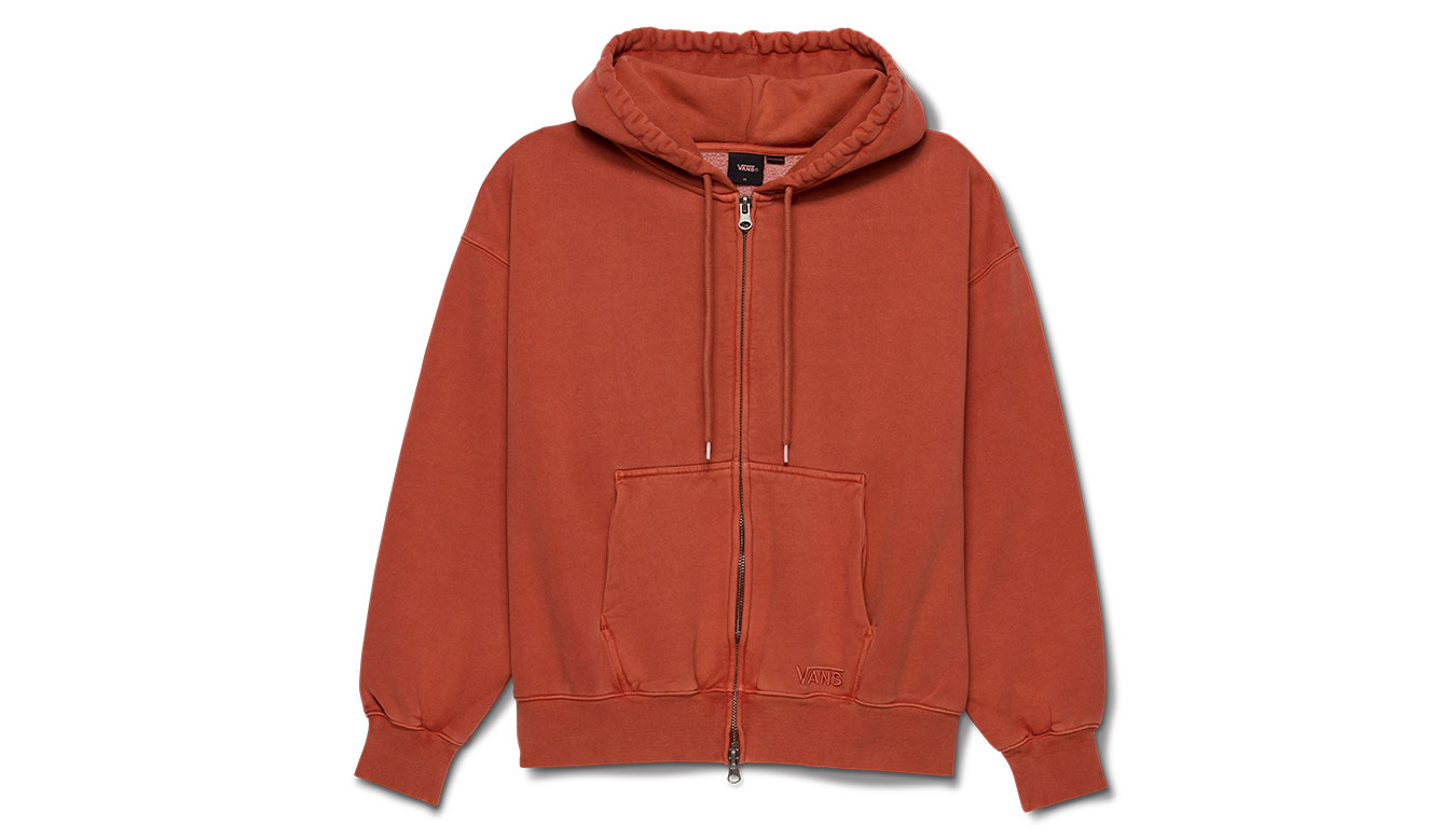 Levně Vans LX Zip Hoodie S - Pánské - Mikina Vans - Oranžové - VN000P98Y7X
