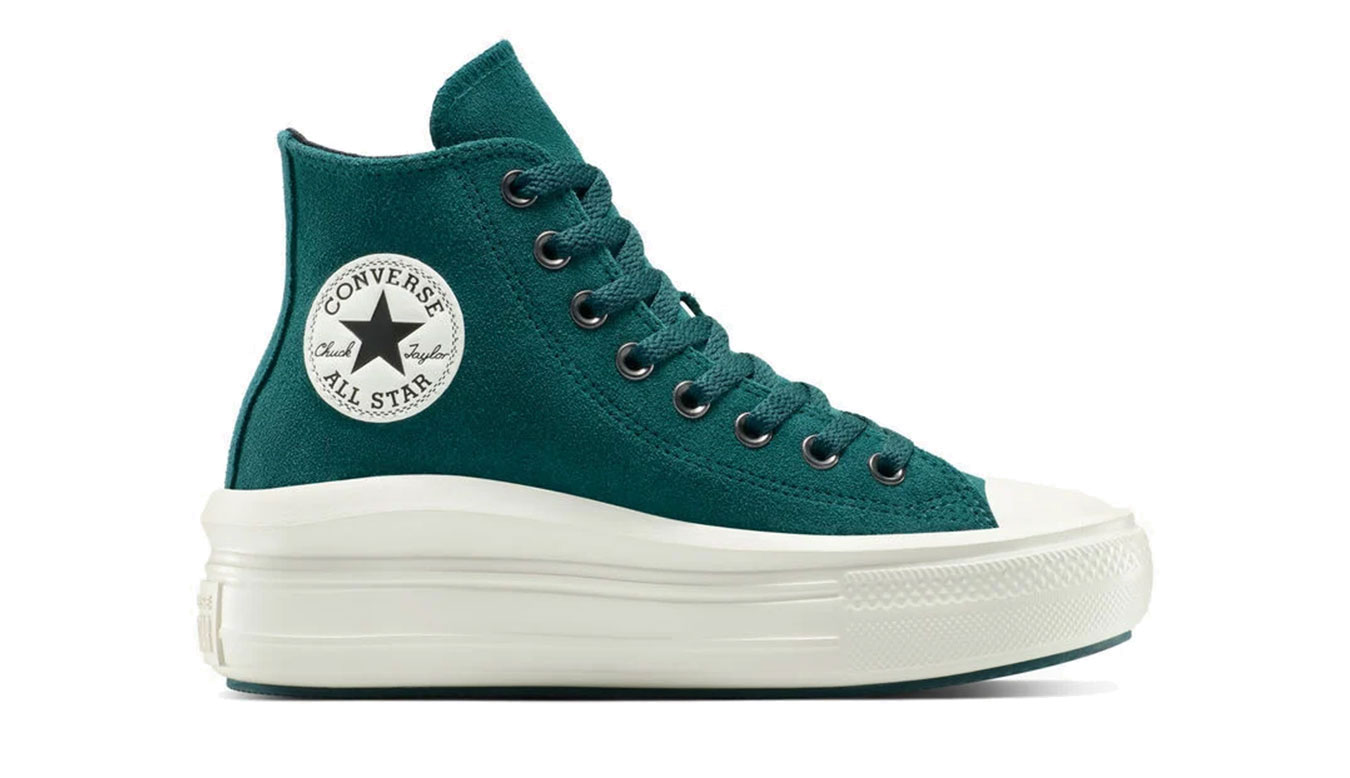 Converse Chuck Taylor All Star Move Platform Suede - Dámské - Tenisky Converse - Zelené - A14557C - Velikost: 41