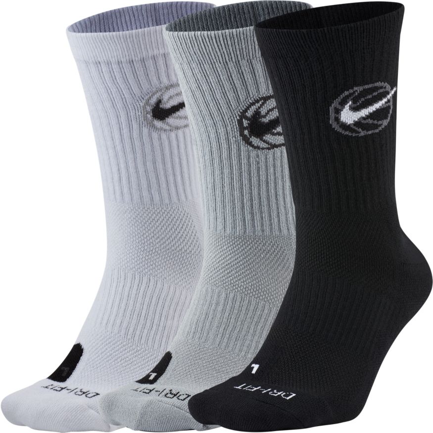 Nike Everyday Crew Socks - Unisex - Ponožky Nike - Vícebarevné - DA2123-902 - Velikost: M