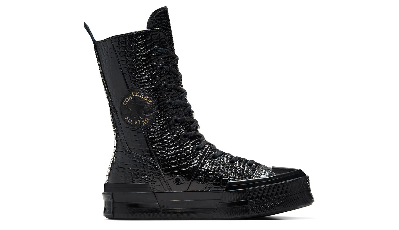 Converse Chuck 70 Plus XHi Leather - Dámské - Tenisky Converse - Černé - A09381C - Velikost: 37