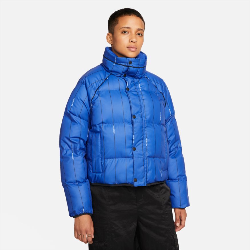 Jordan Flight Wmns Puffer Jacket - Dámské - Bunda Jordan - Modré - DH0785-480 - Velikost: S