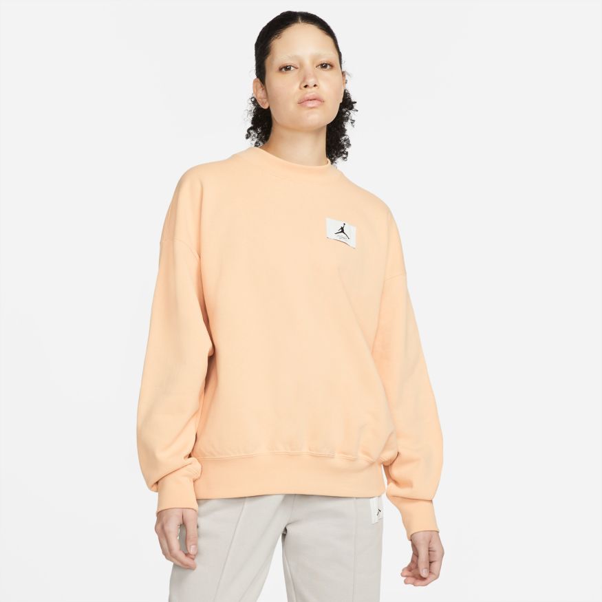 Levně Jordan Essentials Wmns Fleece Crew Sweatshirt - Dámské - Mikina Jordan - Oranžové - DM5189-268
