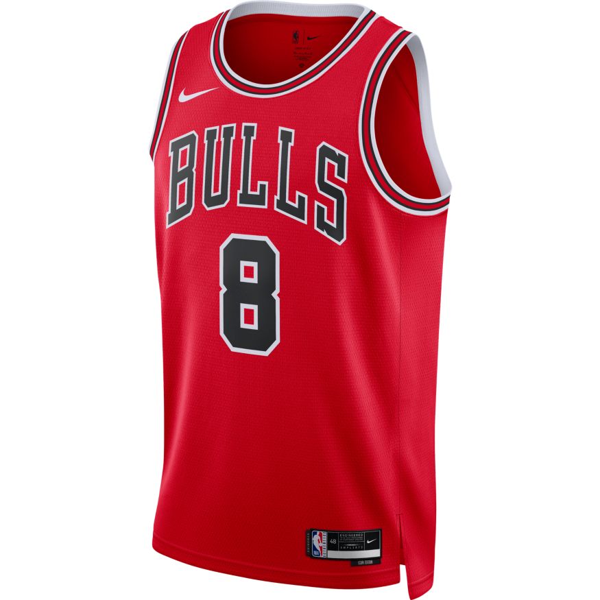 Nike Dri-FIT NBA Chicago Bulls Icon Edition 2022/23 Swingman Jersey - Pánské - Dres Nike - Červené - DN2000-657 - Velikost: XS