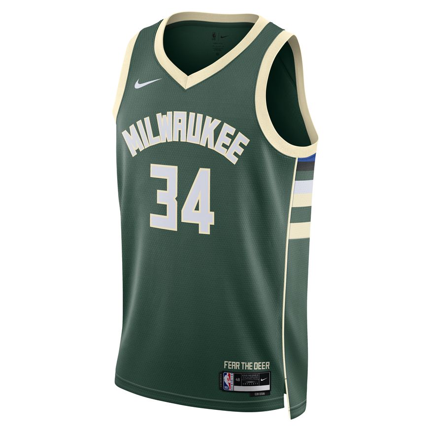 Nike Dri-FIT NBA Milwaukee Bucks Icon Edition 2022/23 Swingman Jersey - Pánské - Dres Nike - Zelené - DN2012-323 - Velikost: 2XL