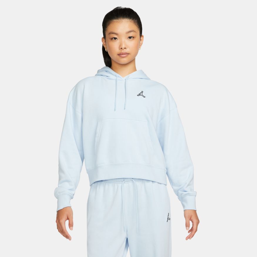 Levně Jordan Essentials Wmns Fleece Celestine Blue - Dámské - Mikina Jordan - Modré - DN4570-438