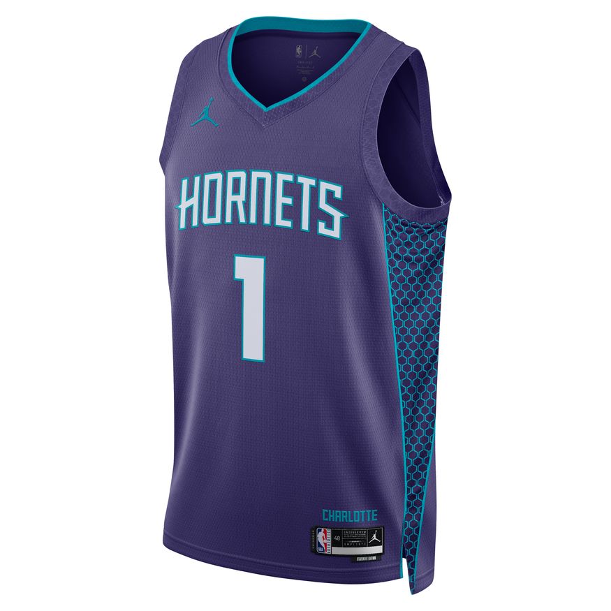 Jordan Dri-FIT NBA Charlotte Hornets Statement Edition 2022 Swingman Jersey - Pánské - Dres Jordan - Fialové - DO9520-567 - Velikost: 2XL