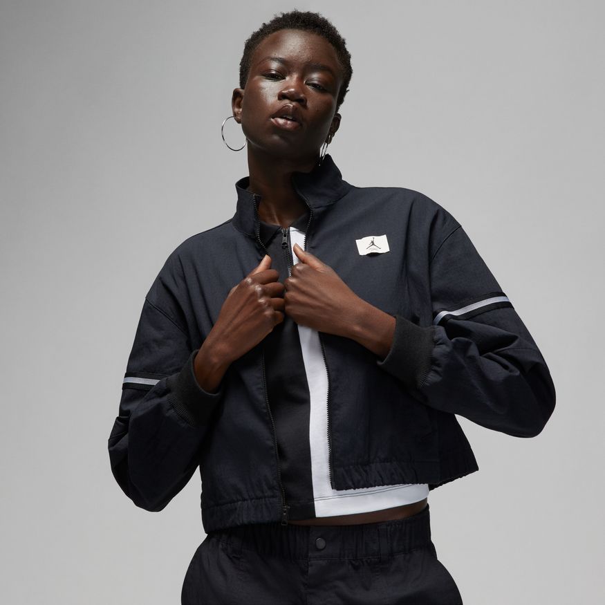Jordan Flight Wmns Woven Jacket Black - Dámské - Bunda Jordan - Černé - DQ4625-010 - Velikost: XL