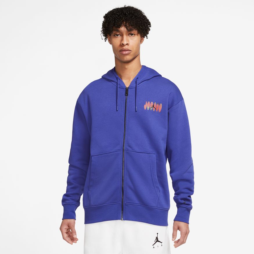 Jordan Flight MVP Full-Zip - Pánské - Mikina Jordan - Modré - DQ7564-432