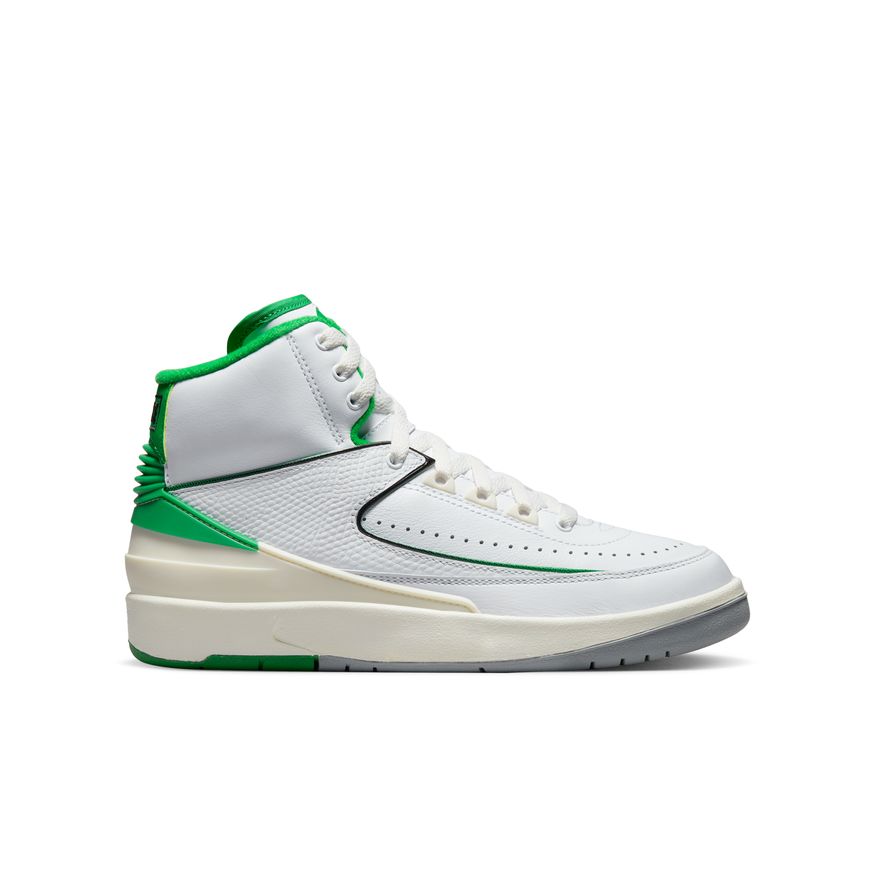 Air Jordan 2 Retro "Lucky Green" (GS) - Dětské - Tenisky Jordan - Bílé - DQ8562-103 - Velikost: 40