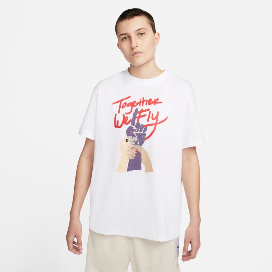 Nike Swoosh Fly Wmns Tee White - Dámské - Triko Nike - Bílé - DR2595-100 - Velikost: M