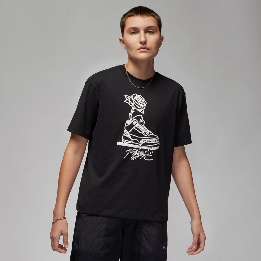 Jordan Flight Wmns Graphic Tee Black - Dámské - Triko Jordan - Černé - DV1408-010 - Velikost: L