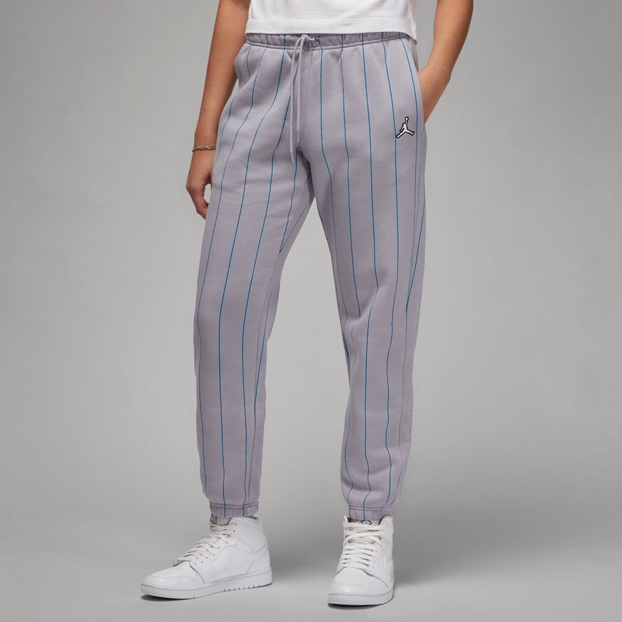 Jordan Brooklyn Fleece Wmns Stripe Pants Steel Grey - Dámské - Kalhoty Jordan - Šedé - DX0377-024 - Velikost: XS