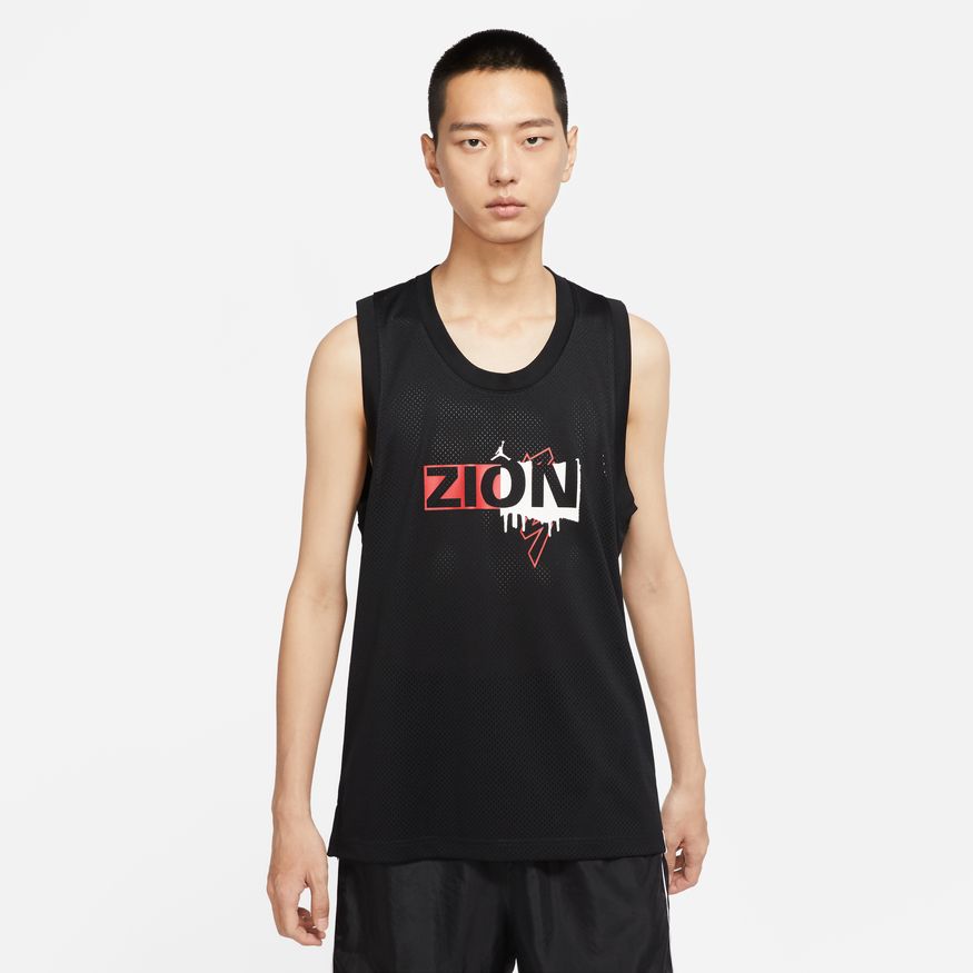 Jordan Dri-FIT Zion Tank Top - Pánské - Dres Jordan - Černé - DX6582-010 - Velikost: L