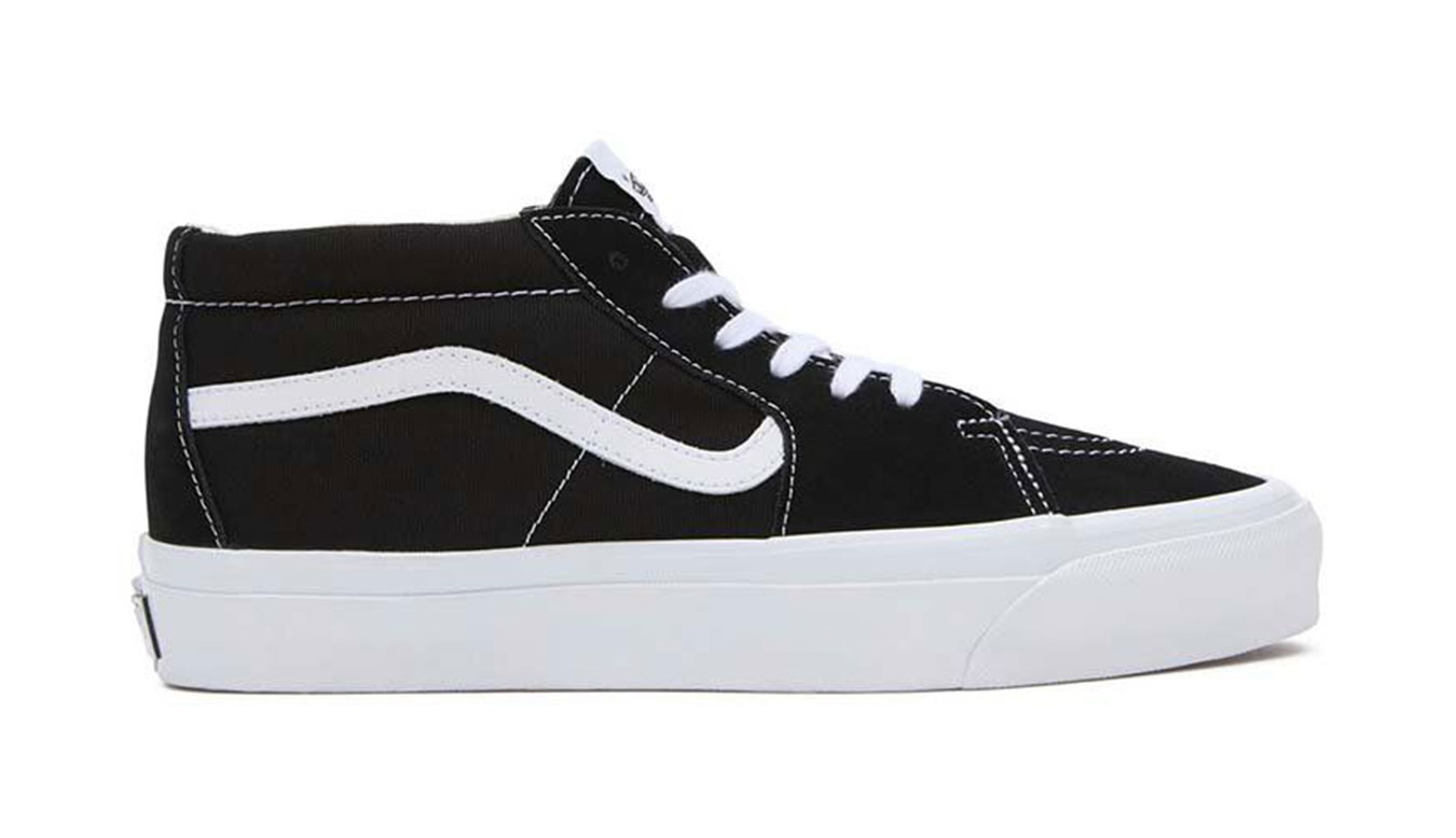 Vans Sk8-Mid Reissue 83 LX Black White - Pánské - Tenisky Vans - Černé - VN000CQQBA2 - Velikost: 41