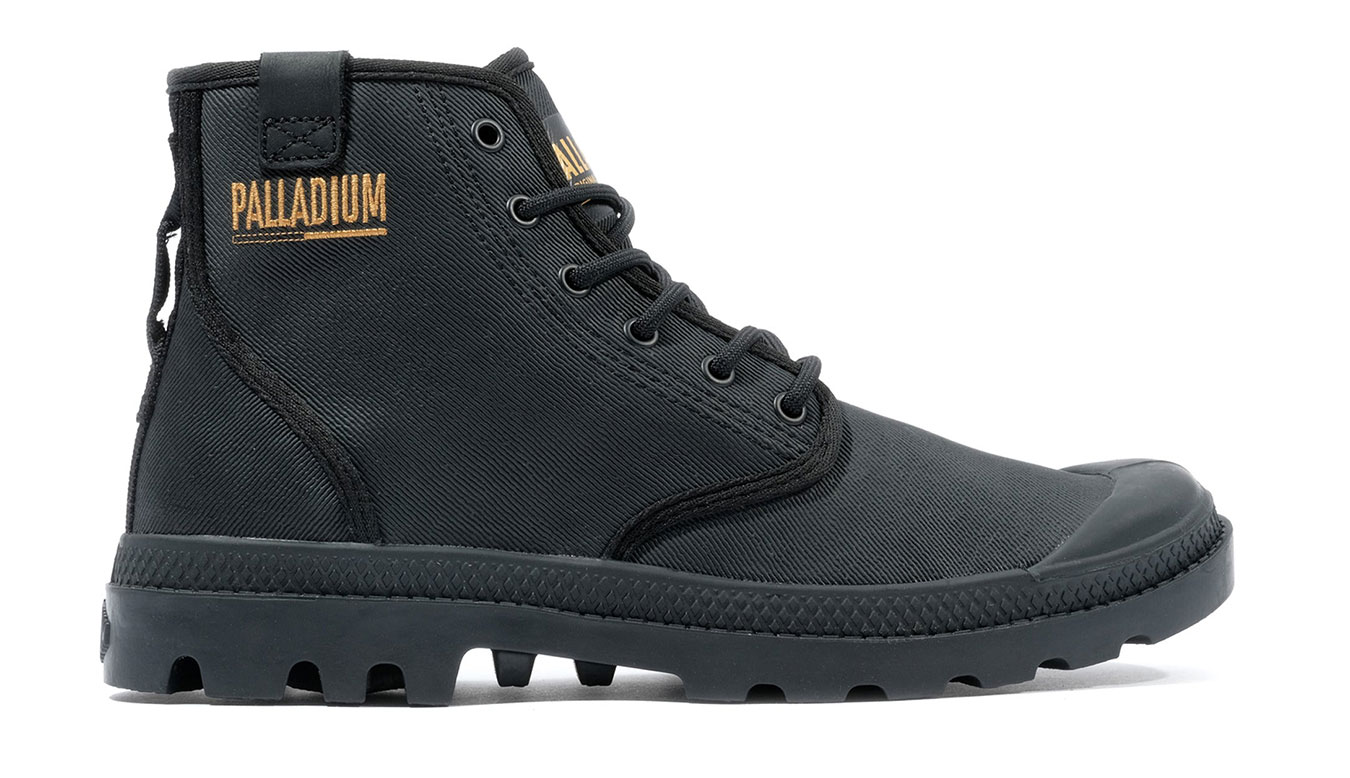 Palladium Pampa Hi Coated Black - Pánské - Tenisky Palladium - Černé - 74375-008-M - Velikost: 38