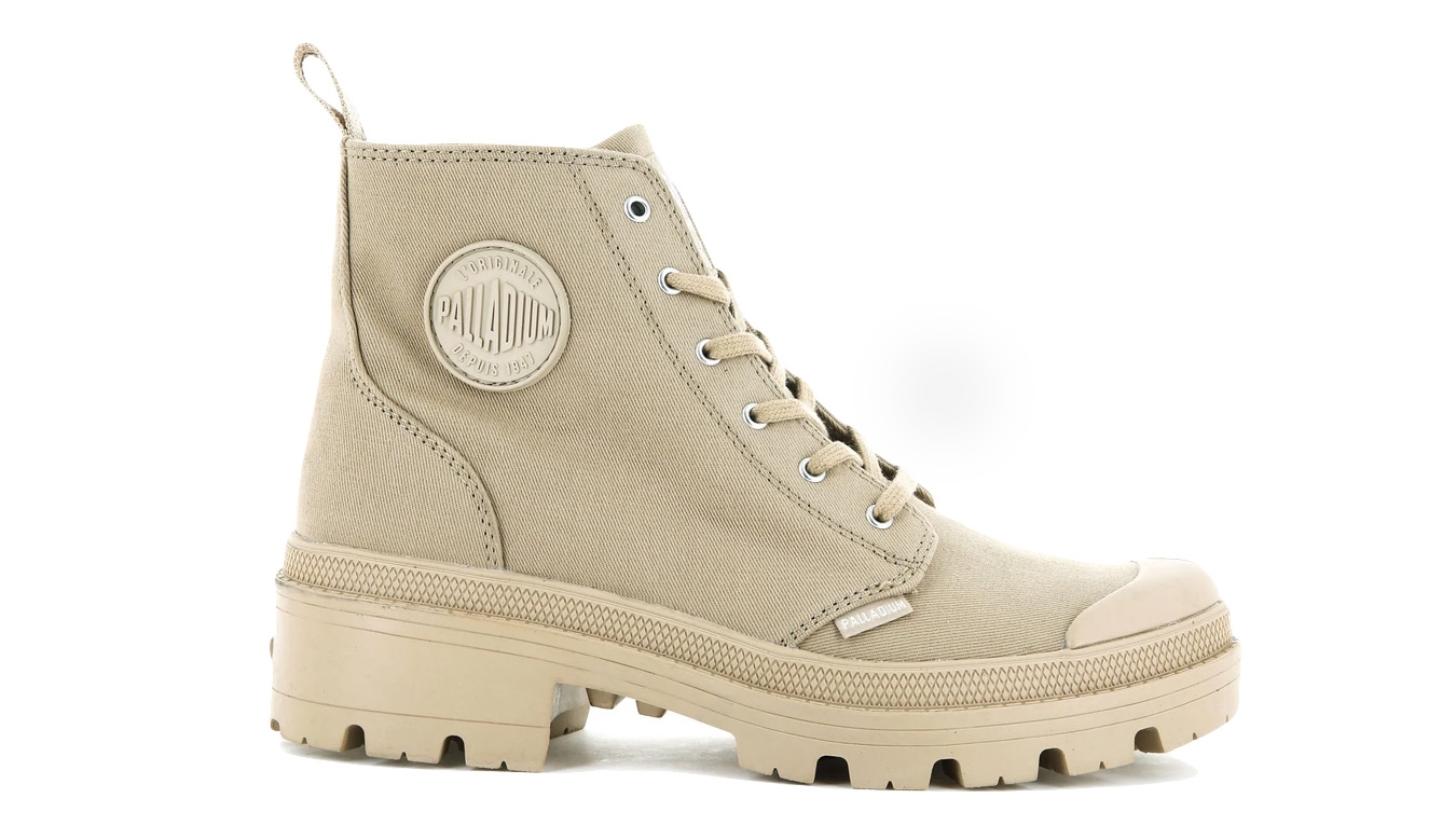 Palladium Pallabase Twill - Dámské - Tenisky Palladium - Hnědé - 96907-227-M - Velikost: 41