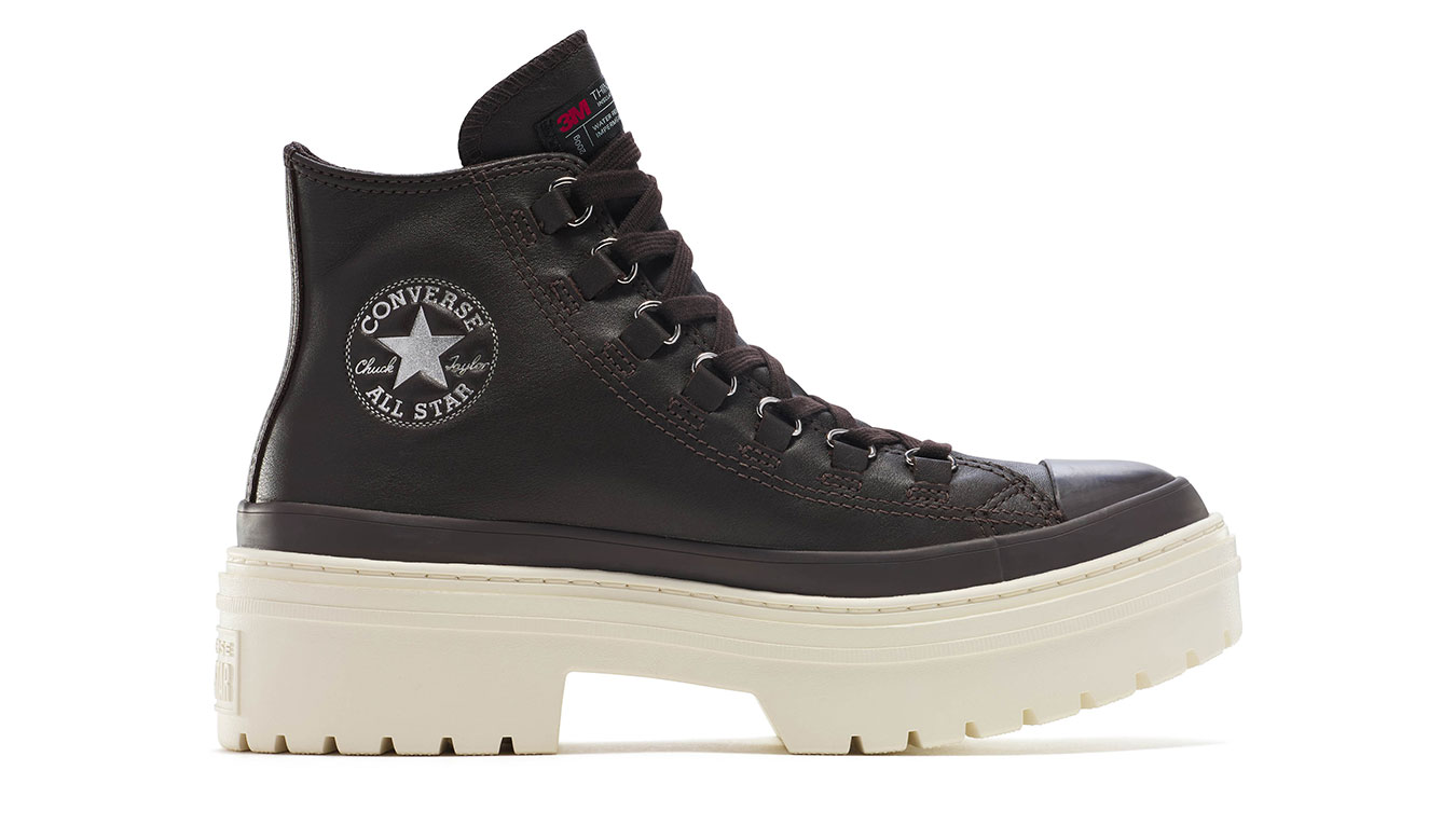 Converse Chuck Taylor All Star Lugged Heel Platform Waterproof Leather - Dámské - Tenisky Converse - Černé - A12982C - Velikost: 39.5