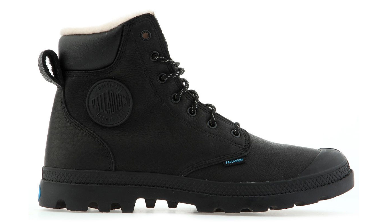 Palladium Pampa Sport Cuff Waterproof Shearling - Dětské - Tenisky Palladium - Černé - 72992-001-M - Velikost: 46