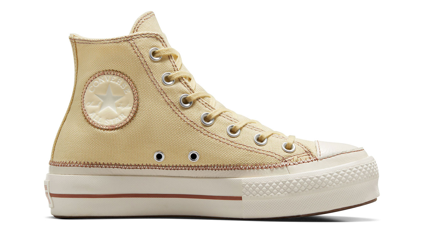 Converse Chuck Taylor All Star Lift Platform Contrast Stitching - Dámské - Tenisky Converse - Hnědé - A04659C - Velikost: 39.5