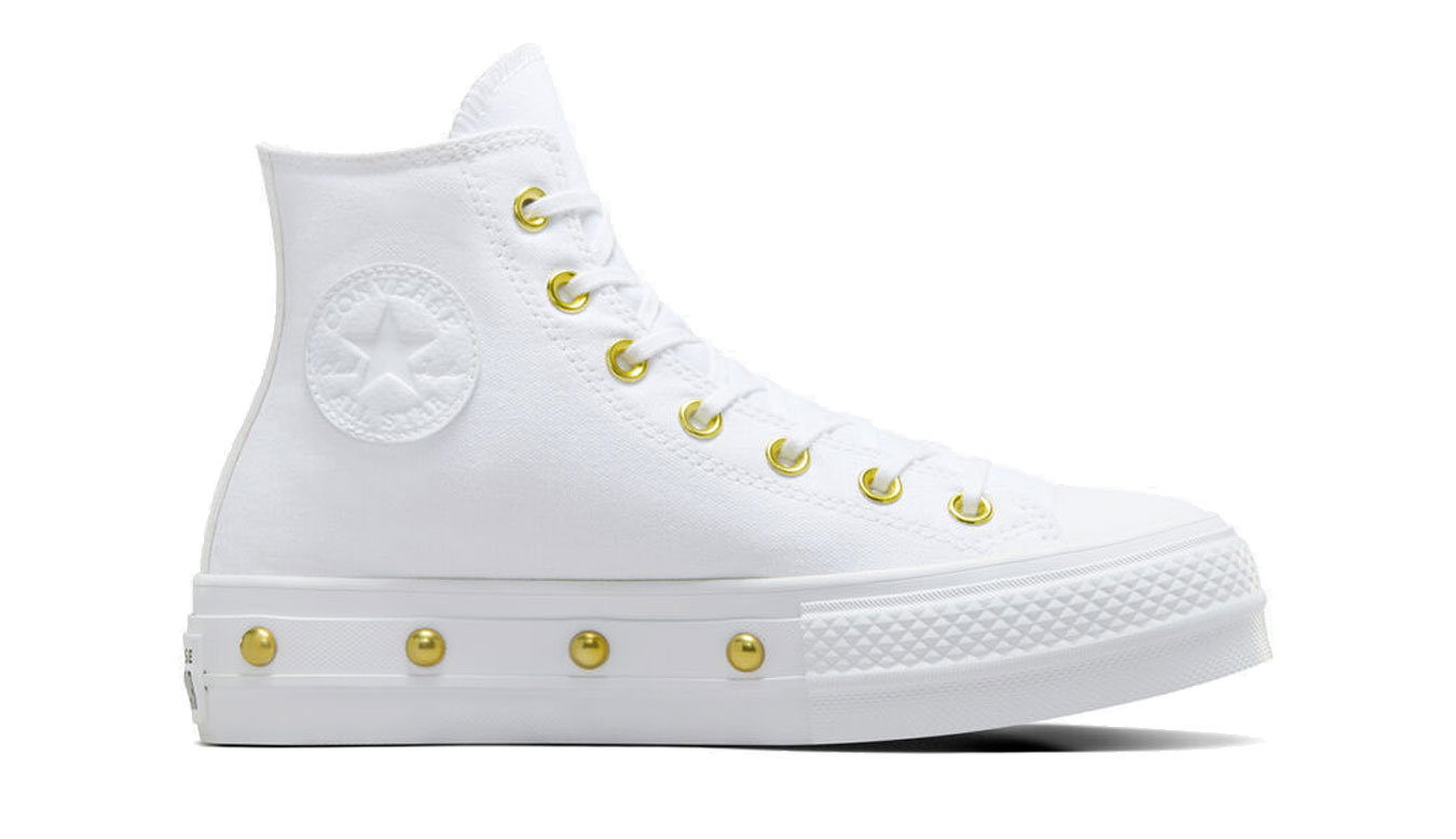 Converse Chuck Taylor All Star Lift Platform Star Studded - Dámské - Tenisky Converse - Bílé - A06787C - Velikost: 36.5