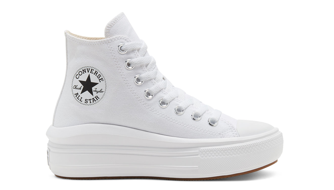 Levně Converse Chuck Taylor All Star Move High Top - Dámské - Tenisky Converse - Bílé - 568498C