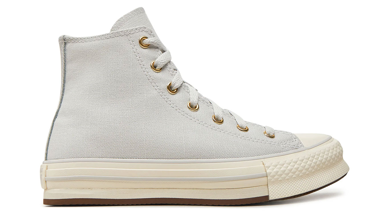 Converse Chuck Taylor All Star EVA Lift Platform Tonal Canvas High Top - Dětské - Tenisky Converse - Šedé - A10382C - Velikost: 38.5