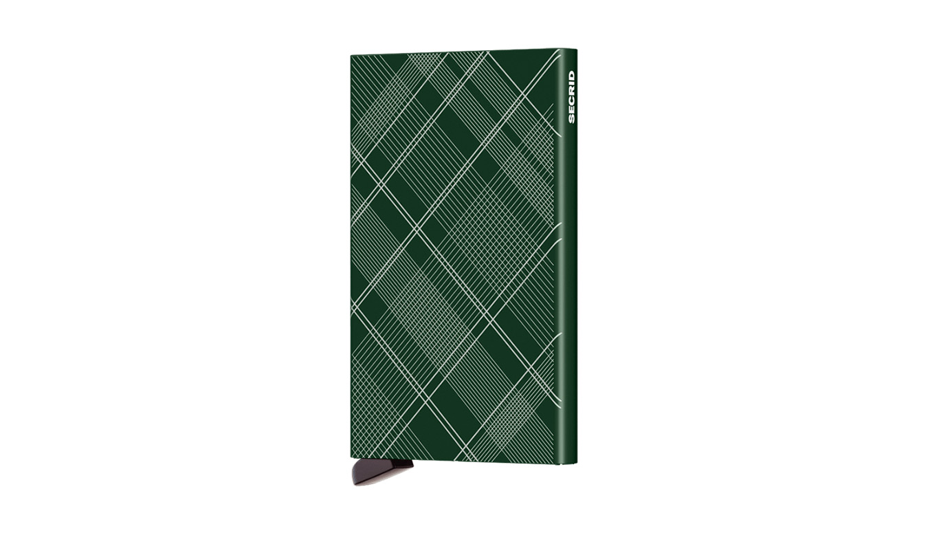 Secrid Cardprotector Laser Tartan Green - Unisex - Doplněk Secrid - Zelené - CLa-Tartan-Green - Velikost: UNI