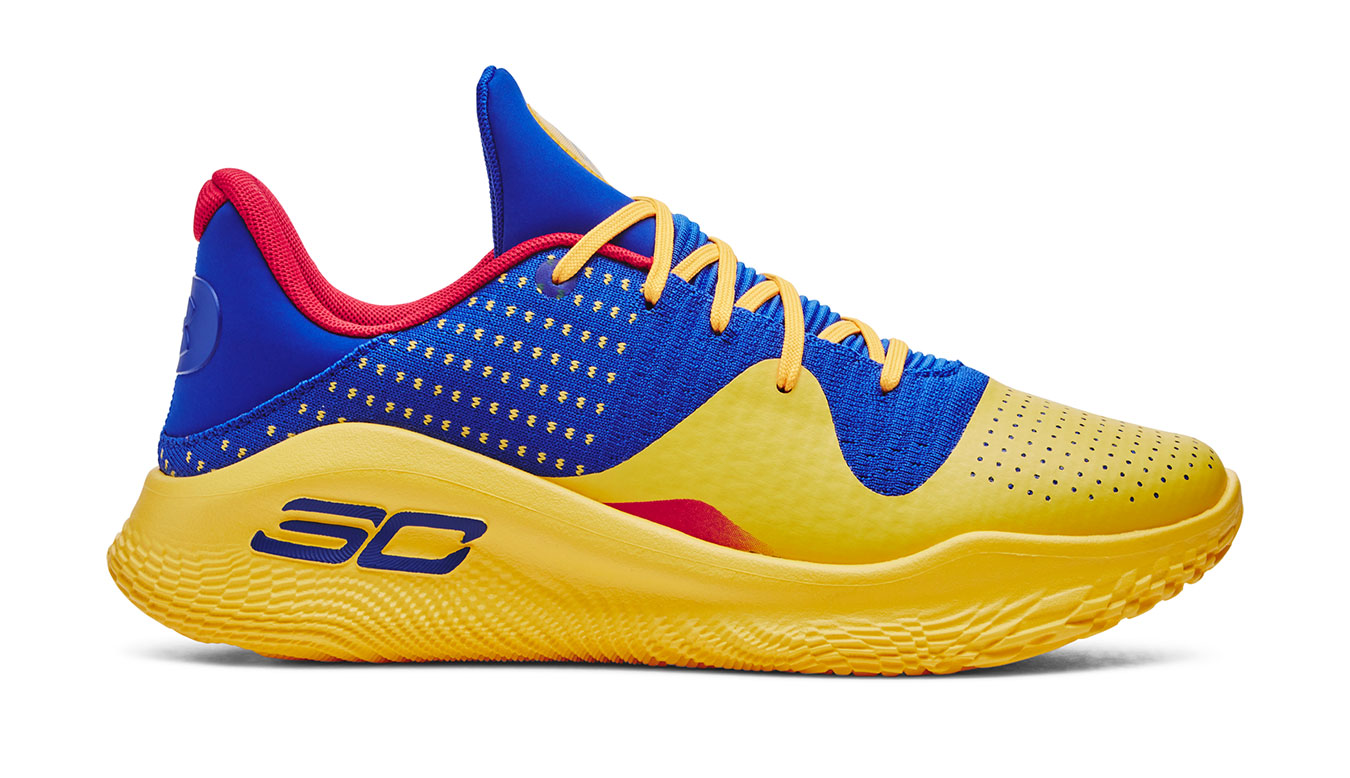 Under Armour Unisex Curry 4 Low FloTro - Pánské - Tenisky Under Armour - Modré - 3026620-400 - Velikost: 44.5