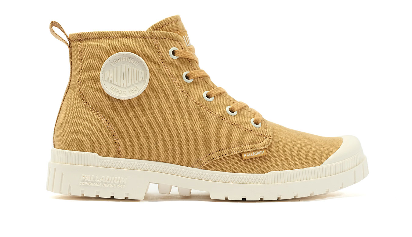 Palladium Pampa SP20 Hi Canvas Woodlin - Pánské - Tenisky Palladium - Hnědé - 76838-209-M - Velikost: 44