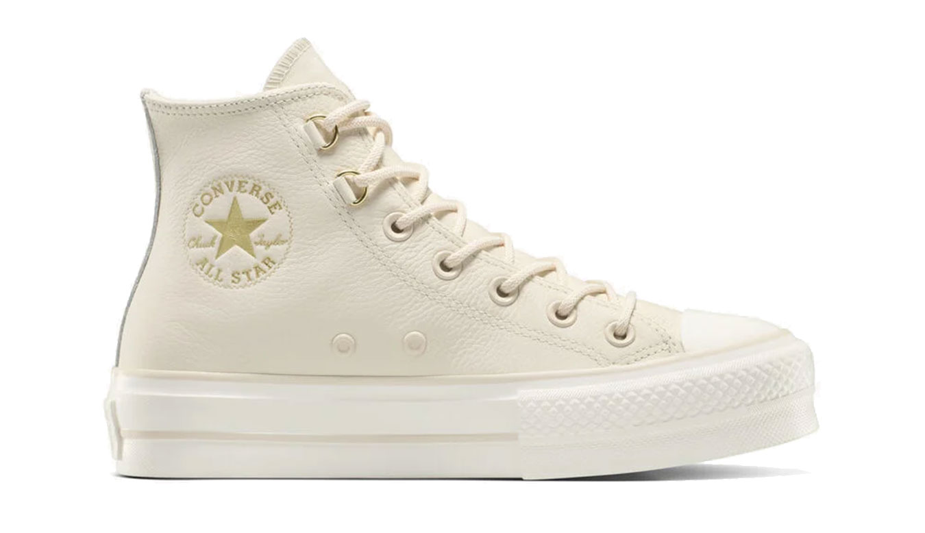 Levně Converse Chuck Taylor All Star Lift Platform Glam Leather 4 - Dámské - Tenisky Converse - Hnědé - A14517C