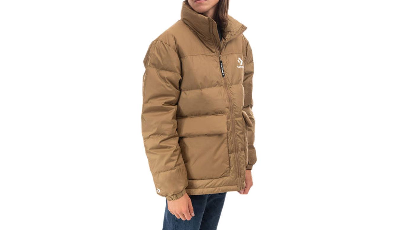 Converse Short Down Jacket - Pánské - Bunda Converse - Hnědé - 10023755-A02 - Velikost: M