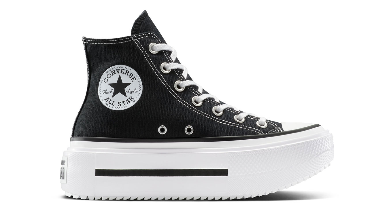 Converse Chuck Taylor All Star Lift Double Stack - Unisex - Tenisky Converse - Černé - A12975C - Velikost: 41.5