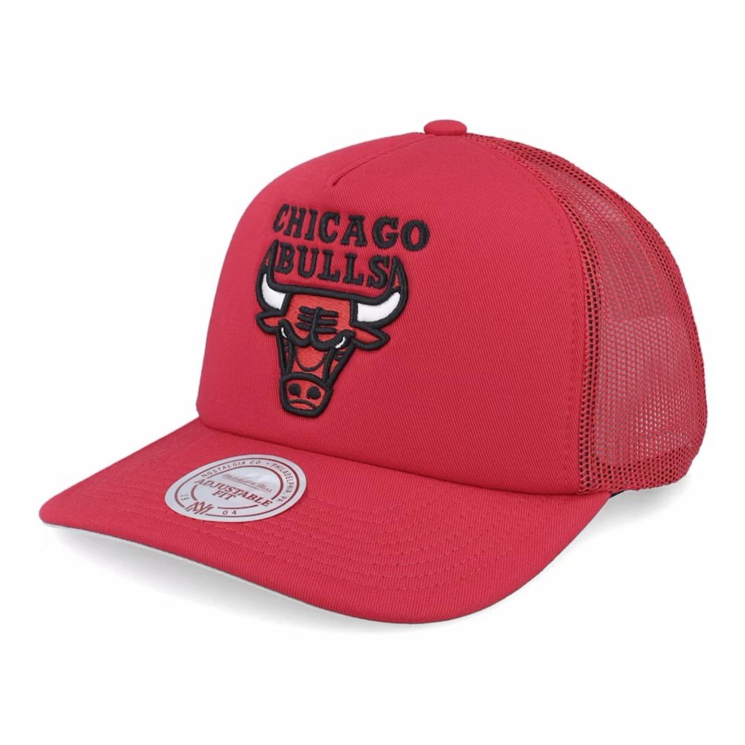 Mitchell & Ness NBA Chicago Bulls Evergreen Trucker - Unisex - Kšiltovka Mitchell & Ness - Červené - HT8032-CBURED1 - Velikost: UNI