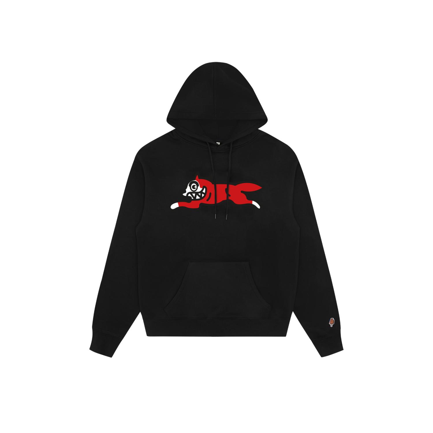 ICECREAM Running Dog Popover Hoodie Black - Pánské - Mikina ICECREAM - Černé - IC24227-BLACK - Velikost: XS