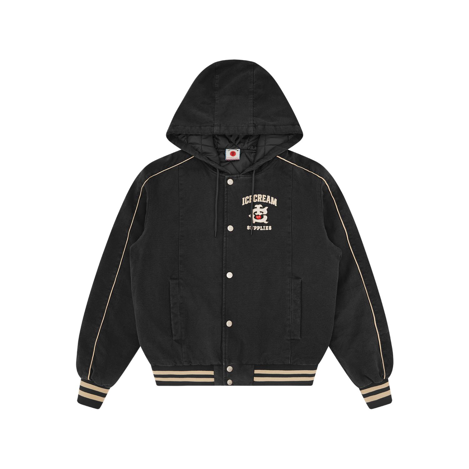 ICECREAM Hooded Work Jacket - Pánské - Bunda ICECREAM - Černé - IC25401 - Velikost: L