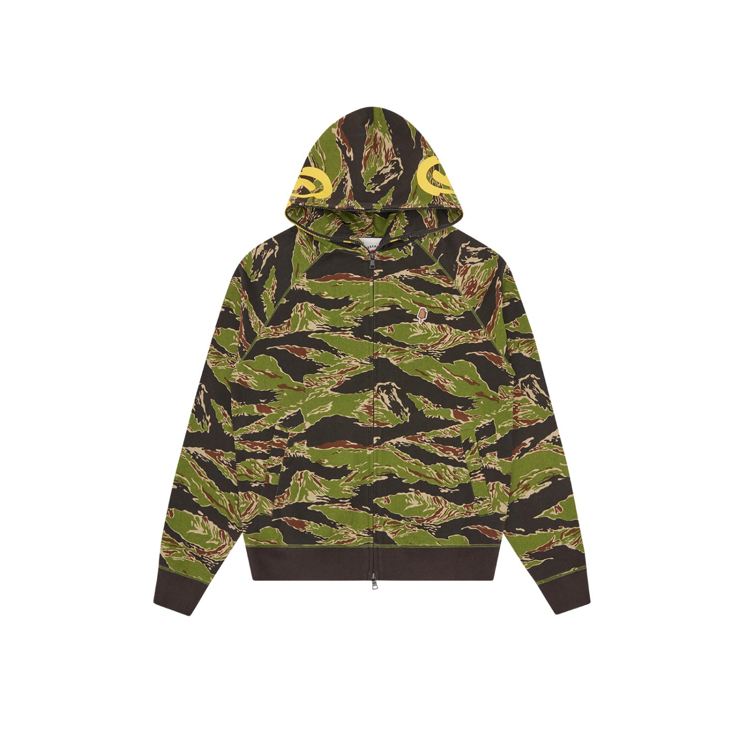 ICECREAM Smiley Tiger Stripe Full Zip-Trough Hoodie - Pánské - Mikina ICECREAM - Vícebarevné - IC25427 - Velikost: 2XL