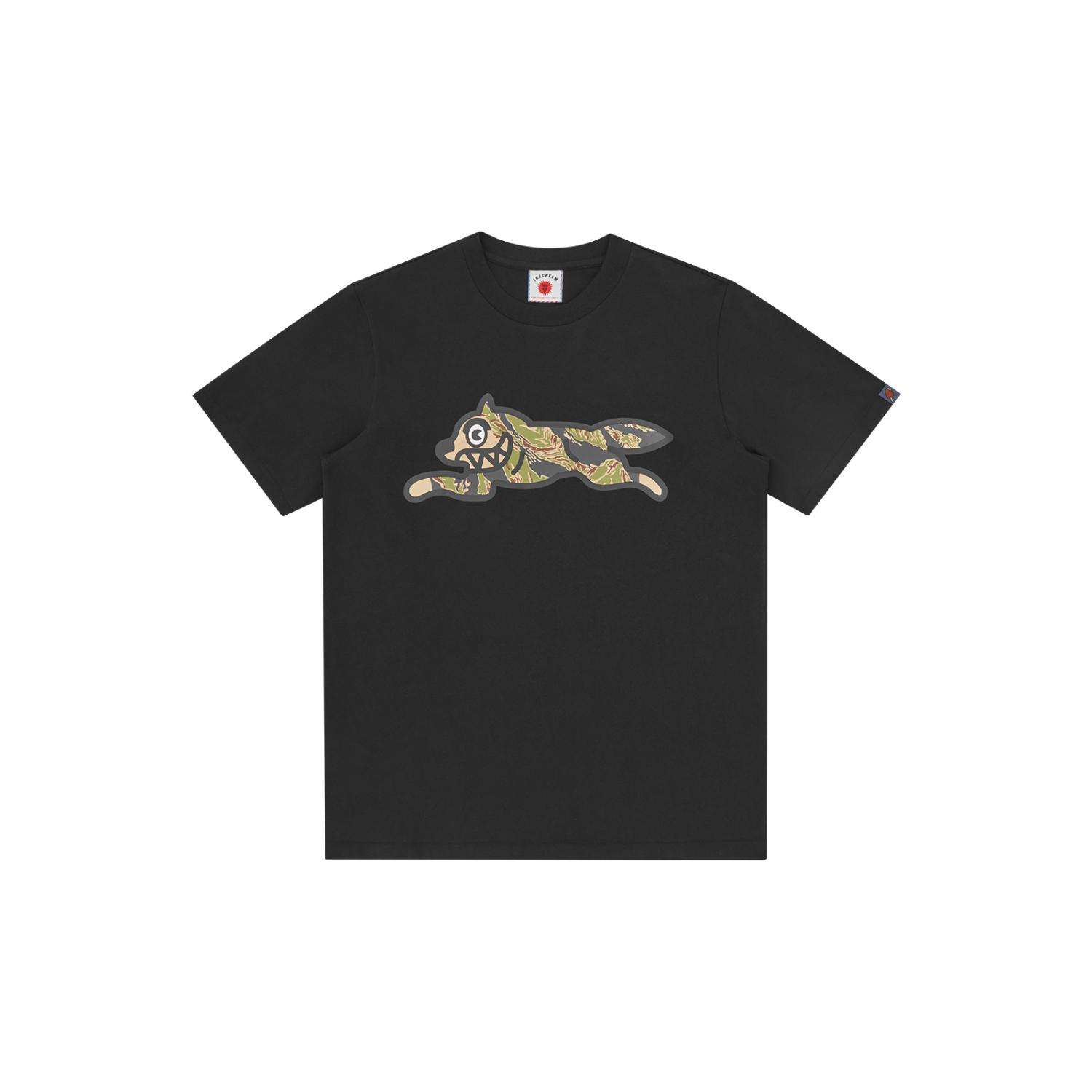 Icecream Tiger Stripe Running Dog Tee Black - PáNské - Triko Icecream - ČErné - IC25437-BLACK - Velikost: Xs-image