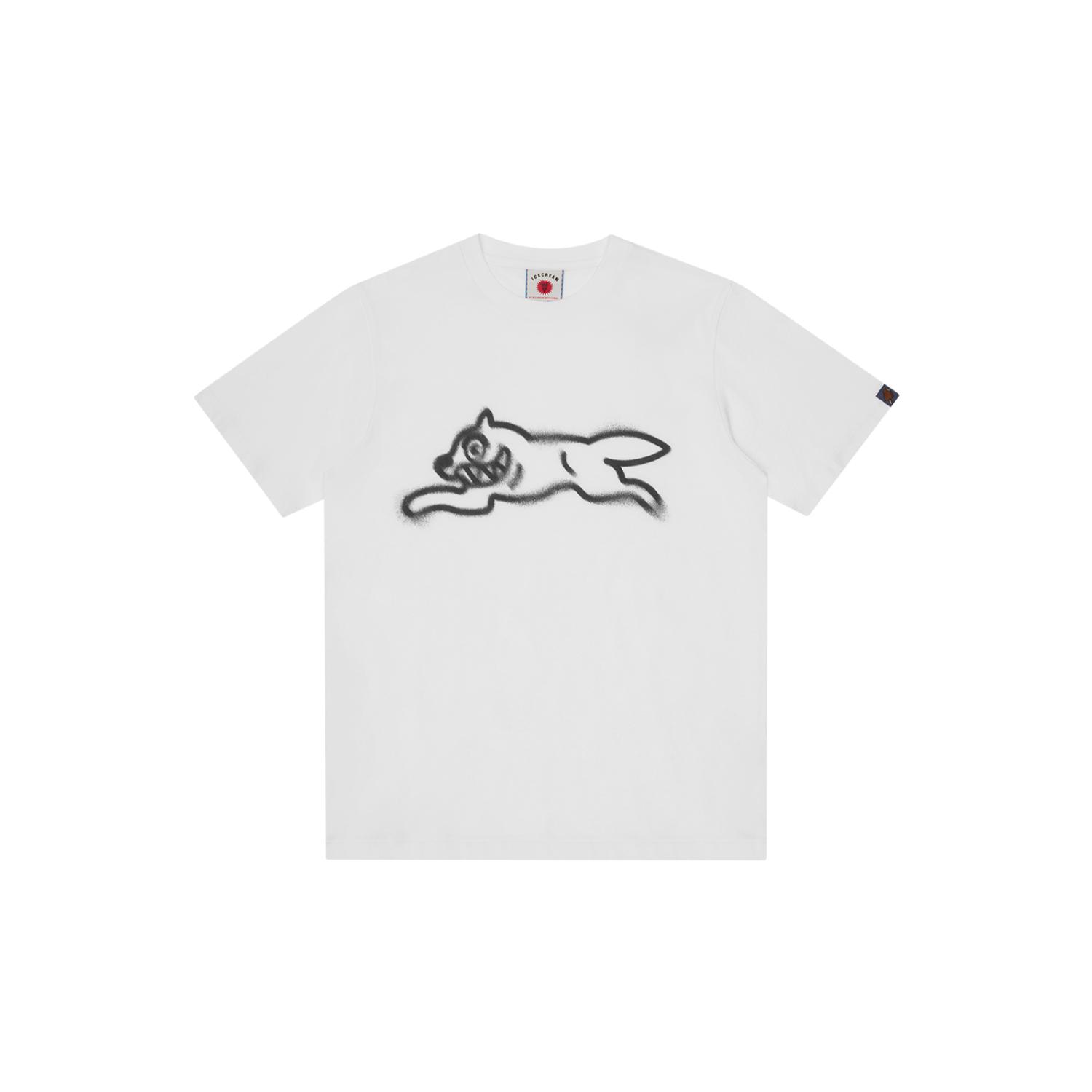 ICECREAM Spray Paint Running Dog Tee White - Pánské - Triko ICECREAM - Bílé - IC25440-WHITE - Velikost: S