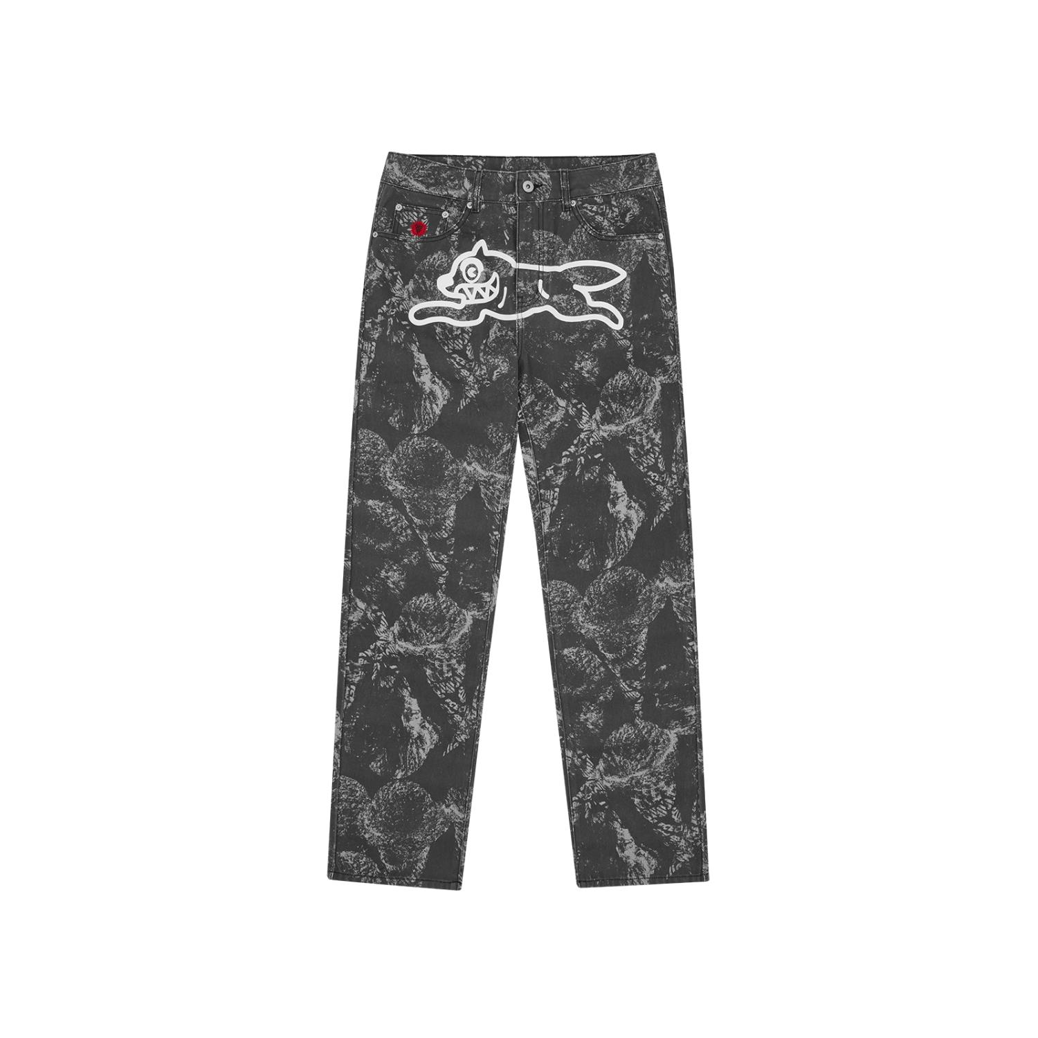 ICECREAM Cone Stamp Denim Pants - Pánské - Kalhoty ICECREAM - Šedé - IC25450 - Velikost: 28