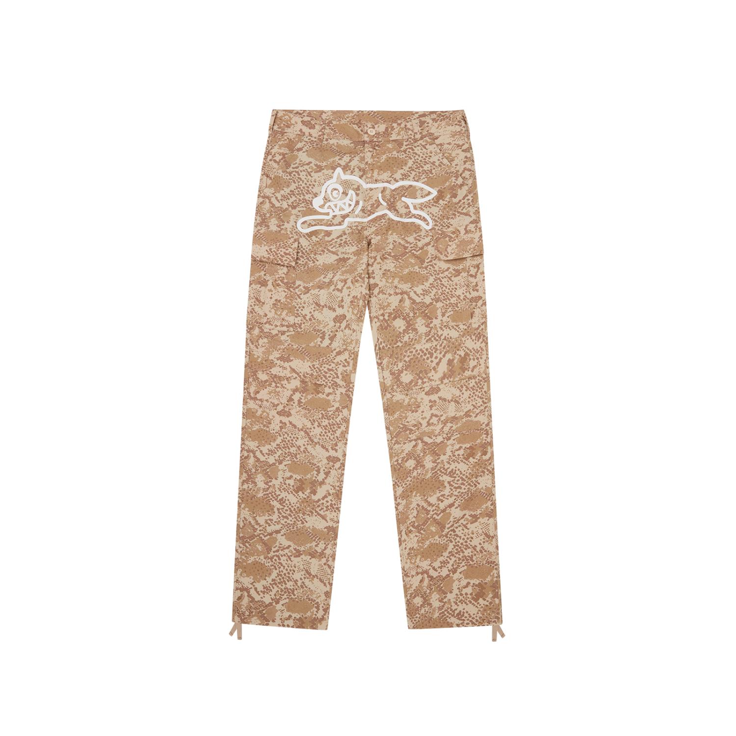 ICECREAM Snakeskin Running Dog Cargo Pants - Pánské - Kalhoty ICECREAM - Hnědé - IC26109-LIGHTBROWN - Velikost: XL